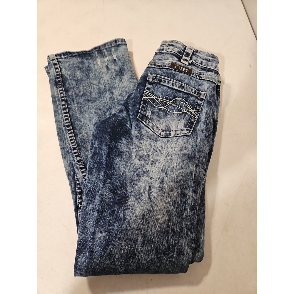 Cowgirl Tuff Co. Jeans Womens OmgOsh W27xL35   Acid Wash Boot Cut Denim (1853